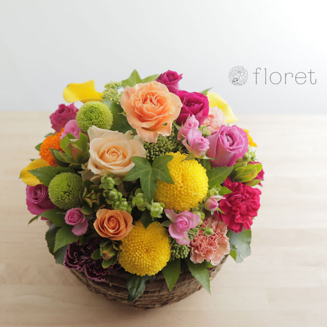 商談中　プリザーブドフラワーアレンジ　No.174 カラフルアレンジ 商談中 プリザーブドフラワーアレンジ No.174 カラフルアレンジ