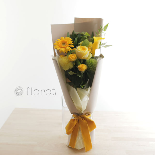 スリムな花束（お任せ黄色系）サンプル画像C