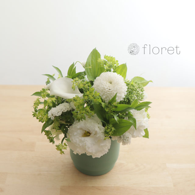 お供え・お悔み・供花ポットアレンジメント　サンプル画像A