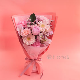 ピンク色の花束