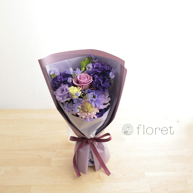 紫色の花束　サンプル画像Ｆ